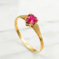 Anillo chatón corazón rubí Oro 18k - Miniatura 5