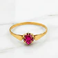 Anillo chatón corazón rubí Oro 18k - Miniatura 6