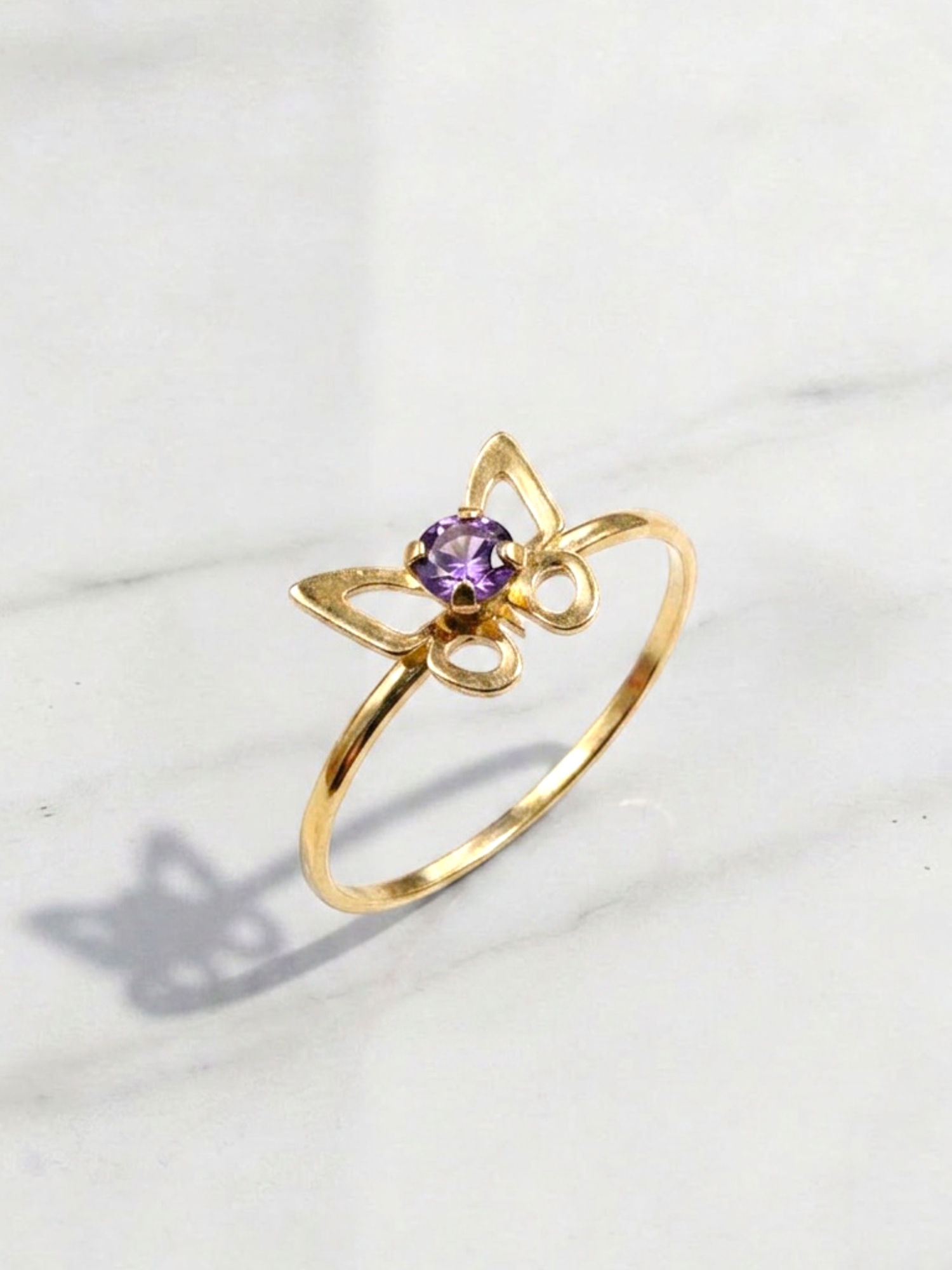 Anillo mariposa amatista Oro 18k 3