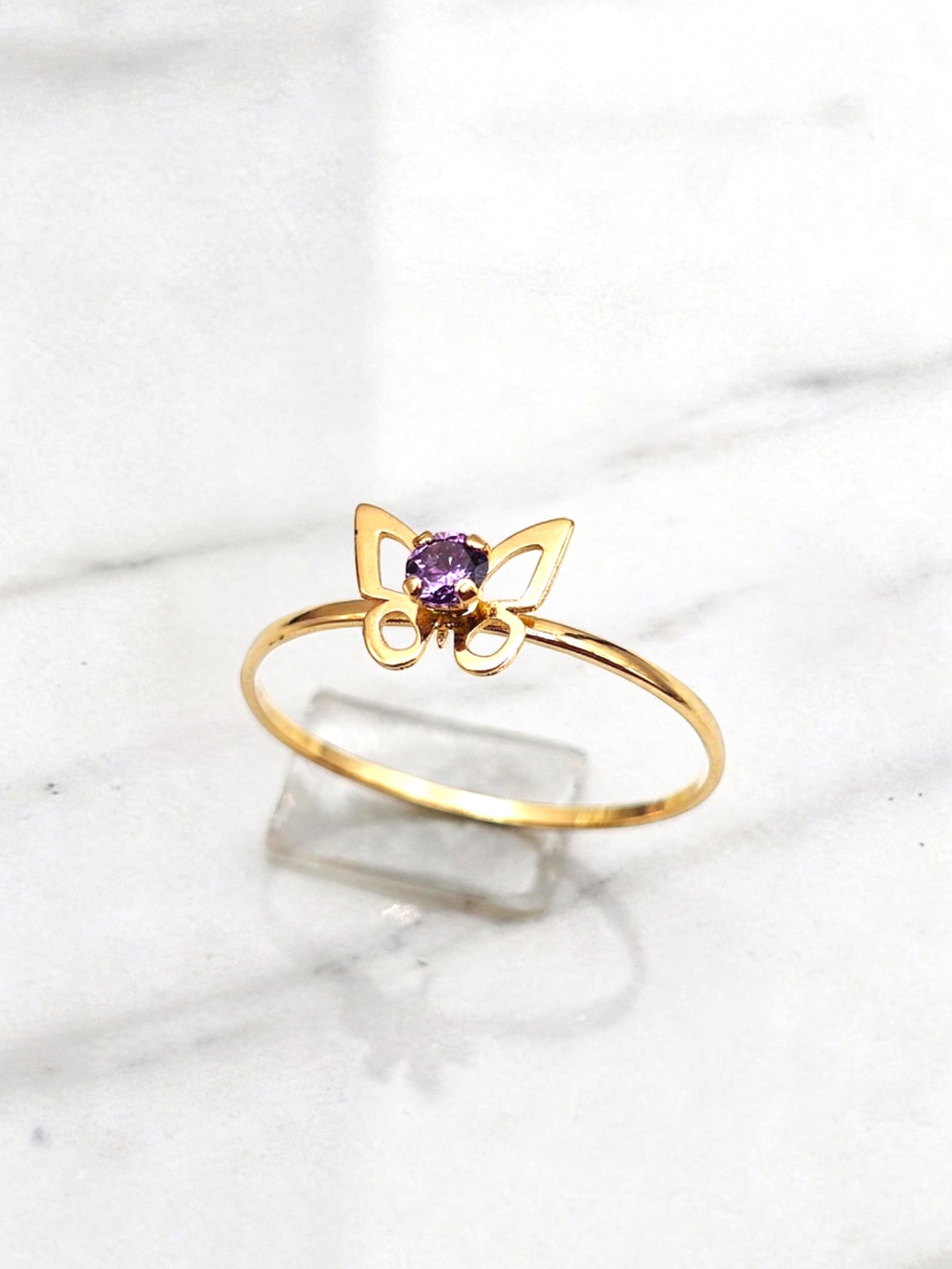 Anillo mariposa amatista Oro 18k 4