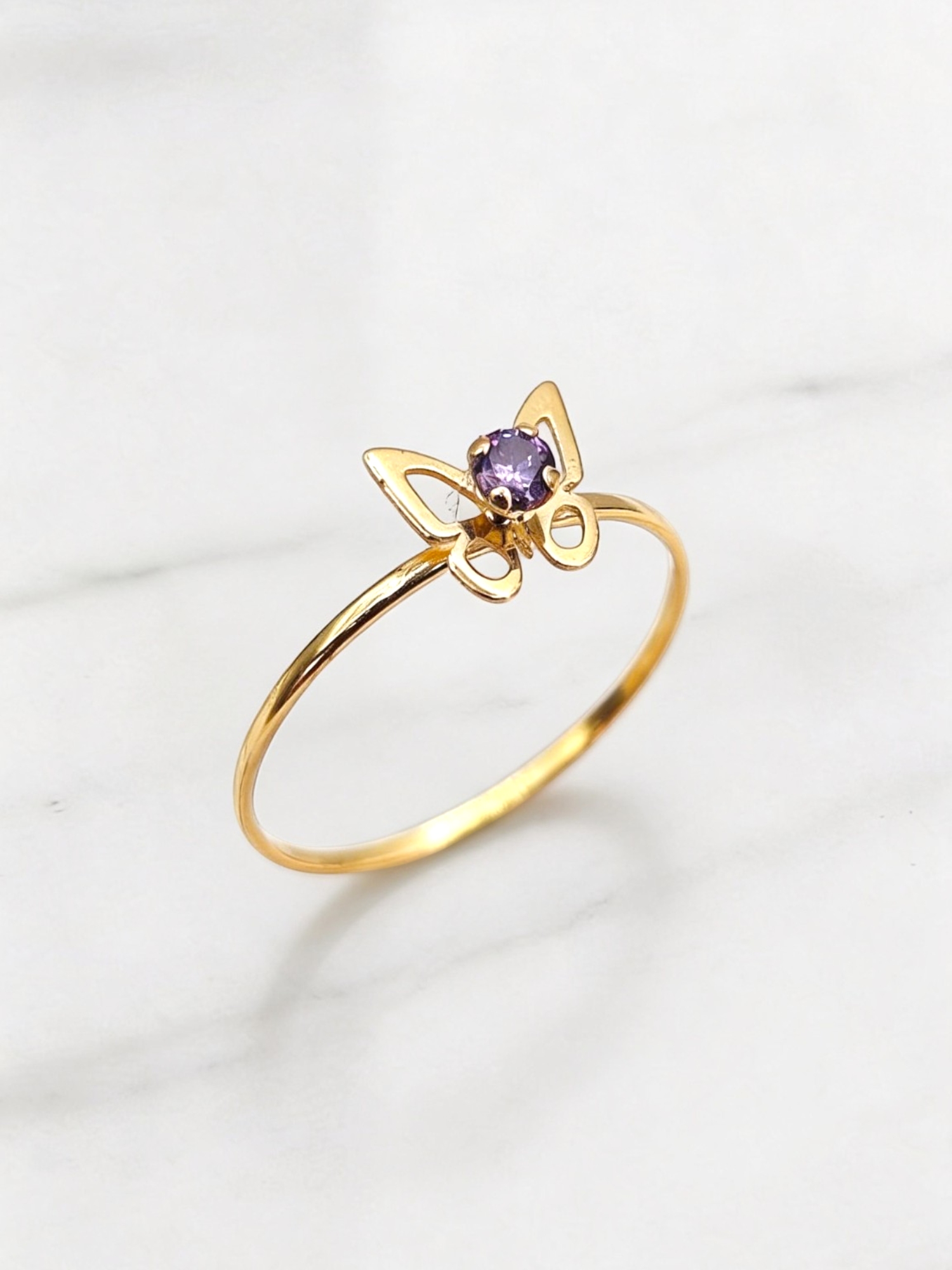 Anillo mariposa amatista Oro 18k 5