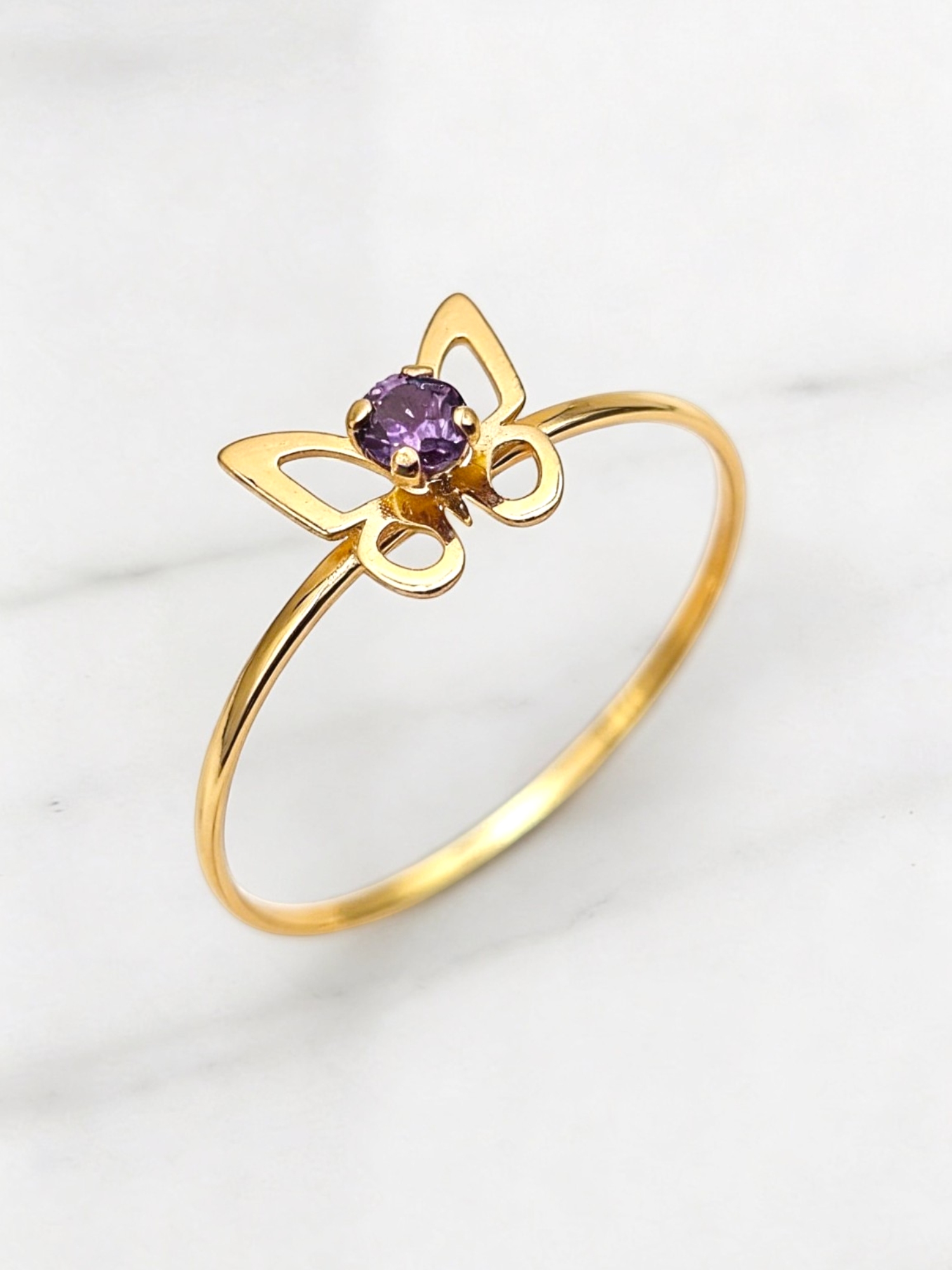 Anillo mariposa amatista Oro 18k 2