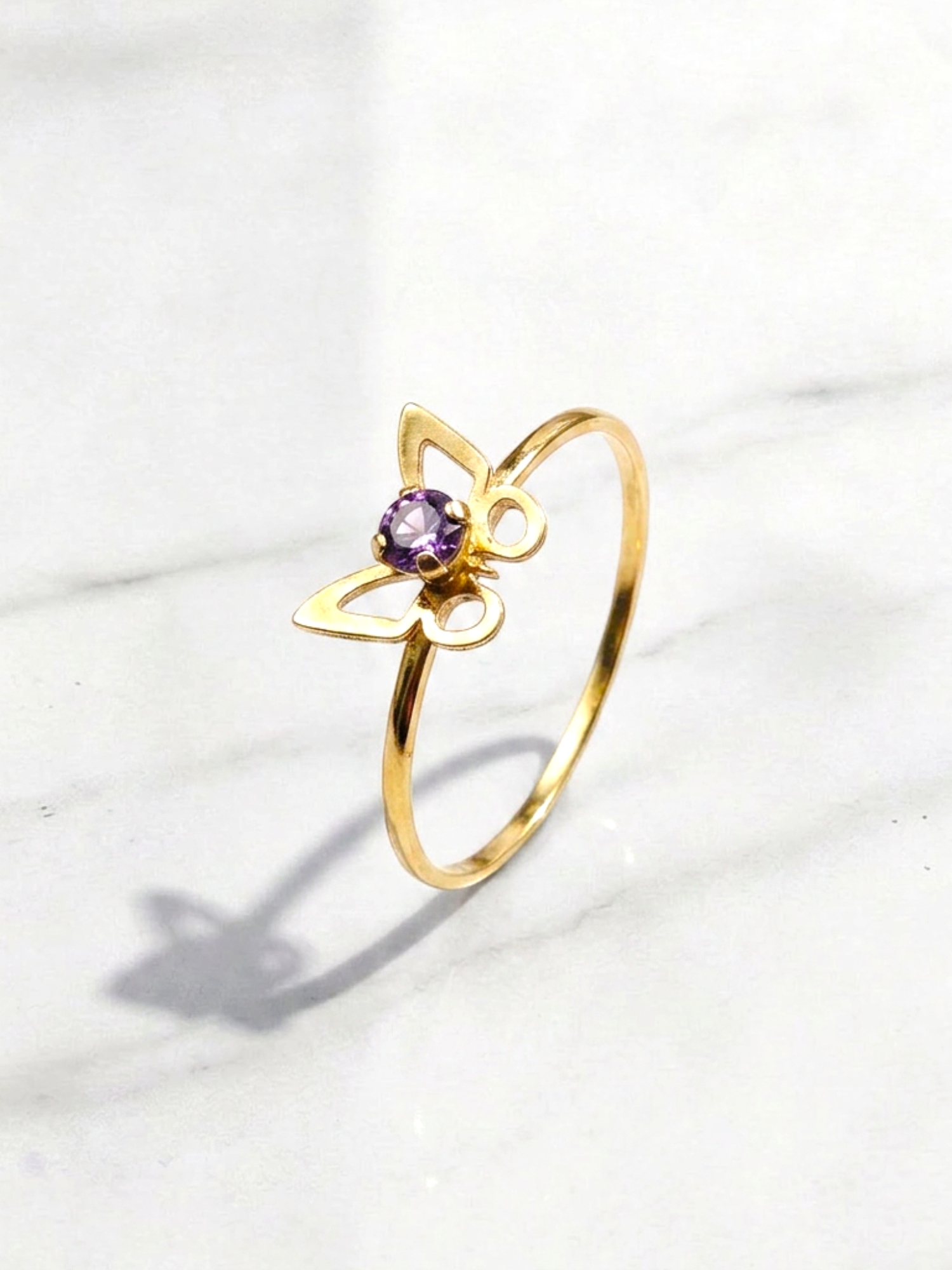 Anillo mariposa amatista Oro 18k 1