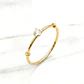 Anillo solitario grifas circón Oro 18k - Miniatura 4