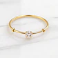 Anillo solitario grifas circón Oro 18k - Miniatura 5