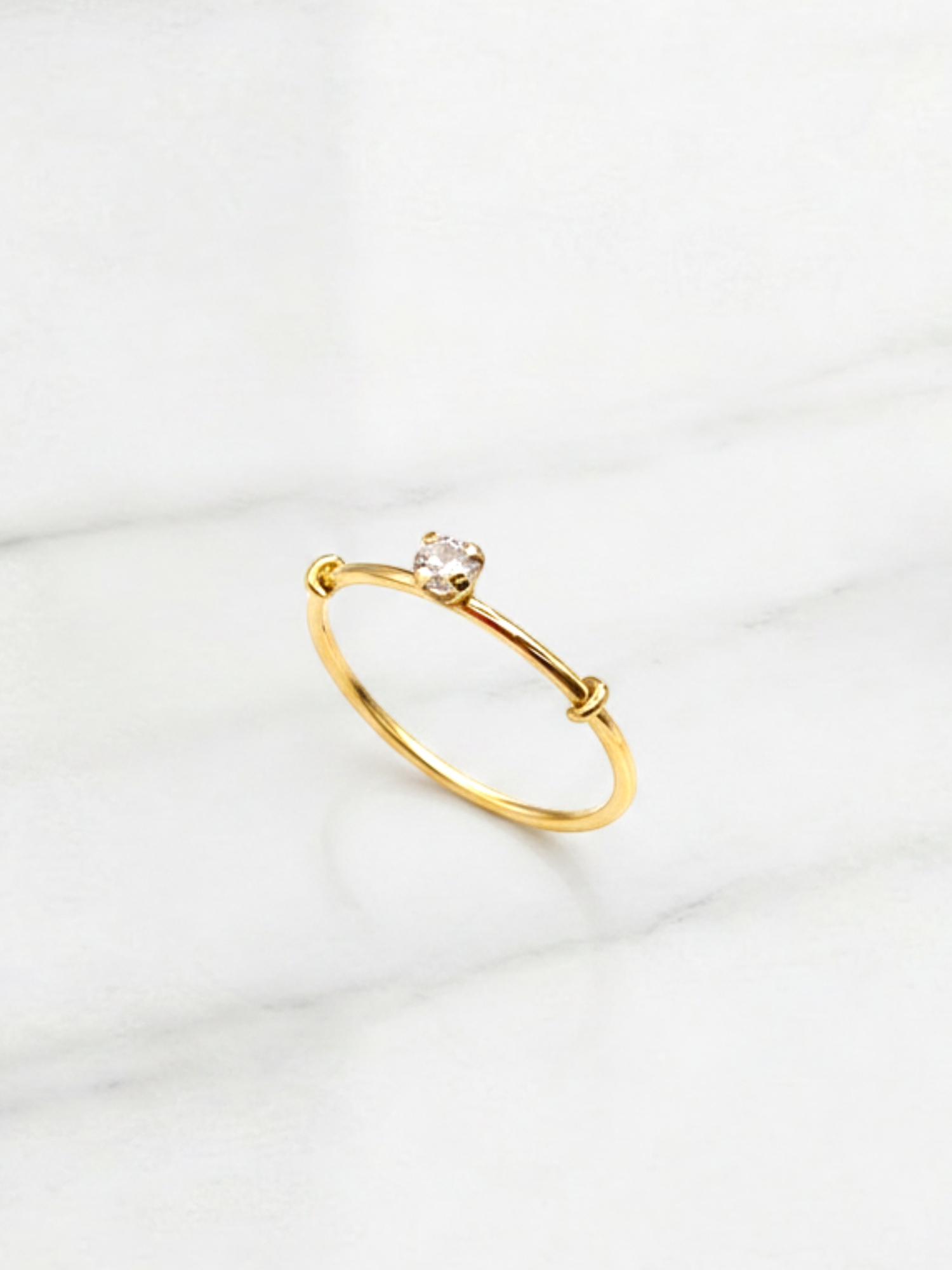 Anillo solitario grifas circón Oro 18k 3