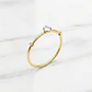 Anillo solitario grifas circón Oro 18k - Miniatura 1