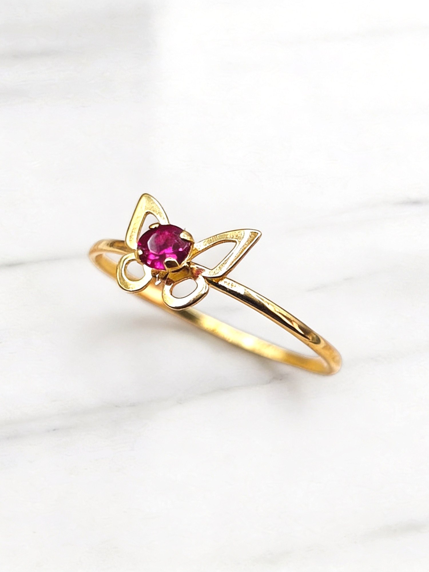 Anillo mariposa rubi Oro 18k 2