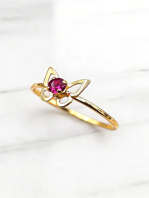 Anillo mariposa rubi Oro 18k