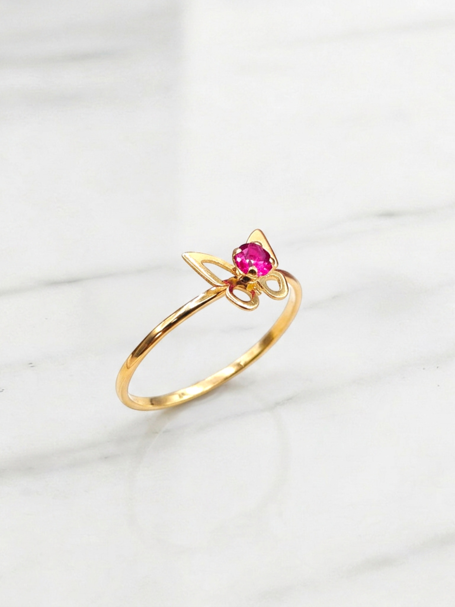 Anillo mariposa rubi Oro 18k 1