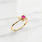 Anillo mariposa rubi Oro 18k - Miniatura 1