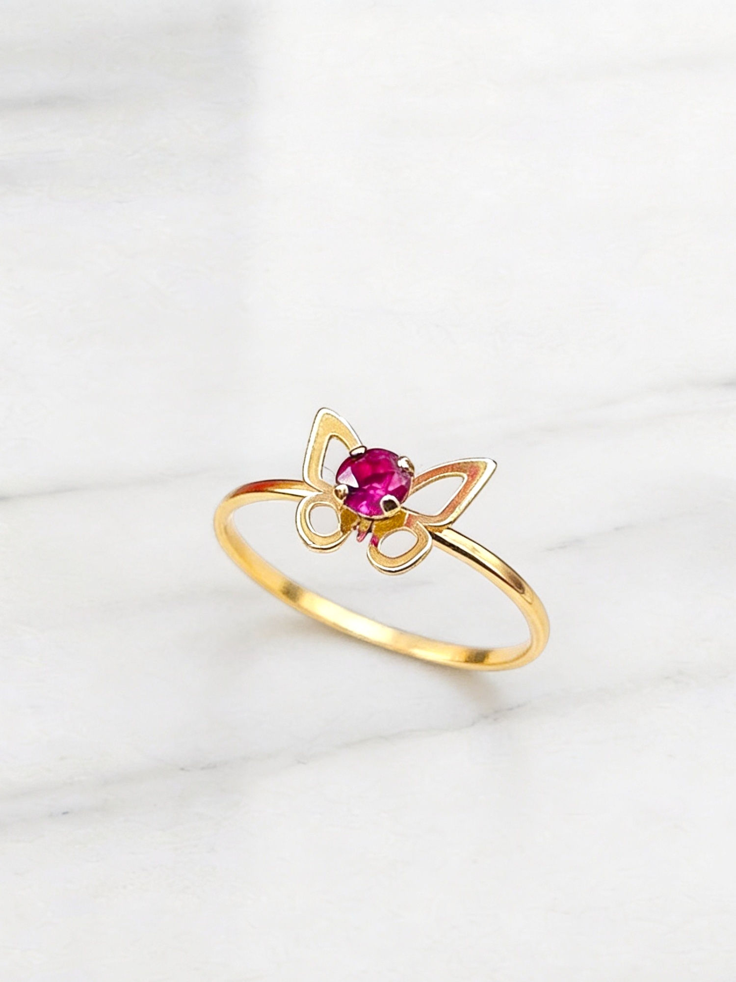 Anillo mariposa rubi Oro 18k 3