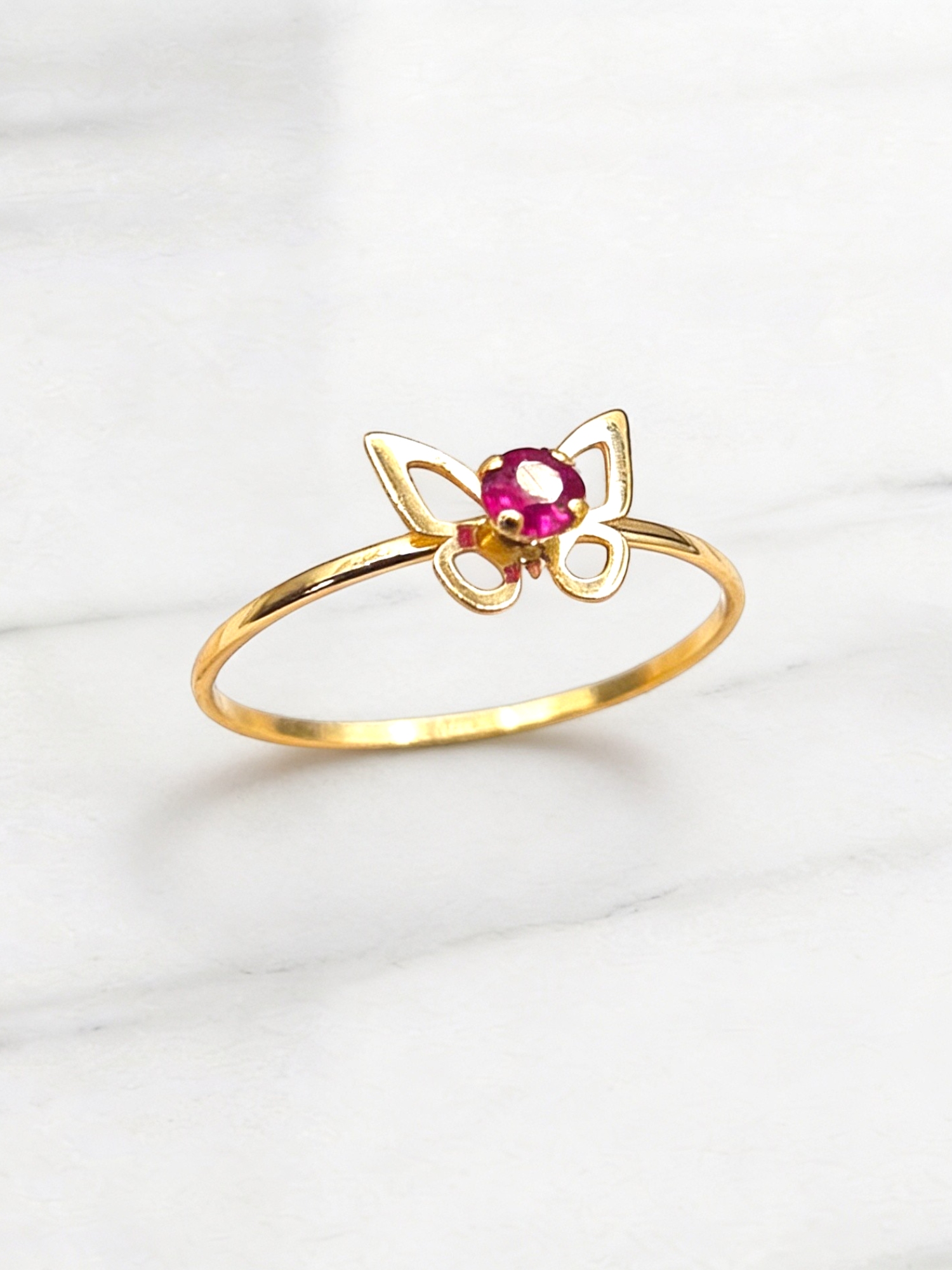 Anillo mariposa rubi Oro 18k 4