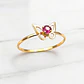 Anillo mariposa rubi Oro 18k - Miniatura 4