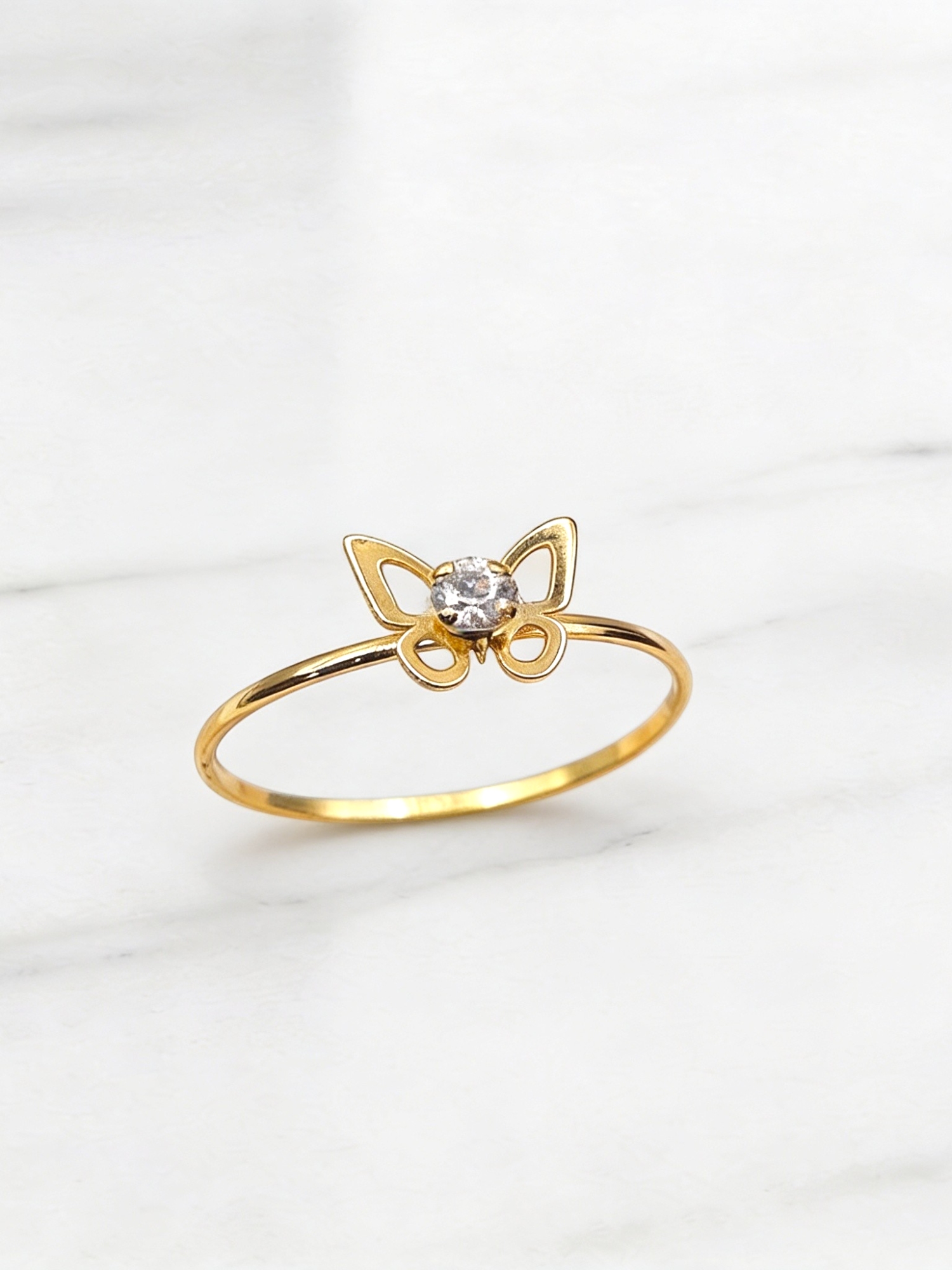 Anillo mariposa circón Oro 18k 1