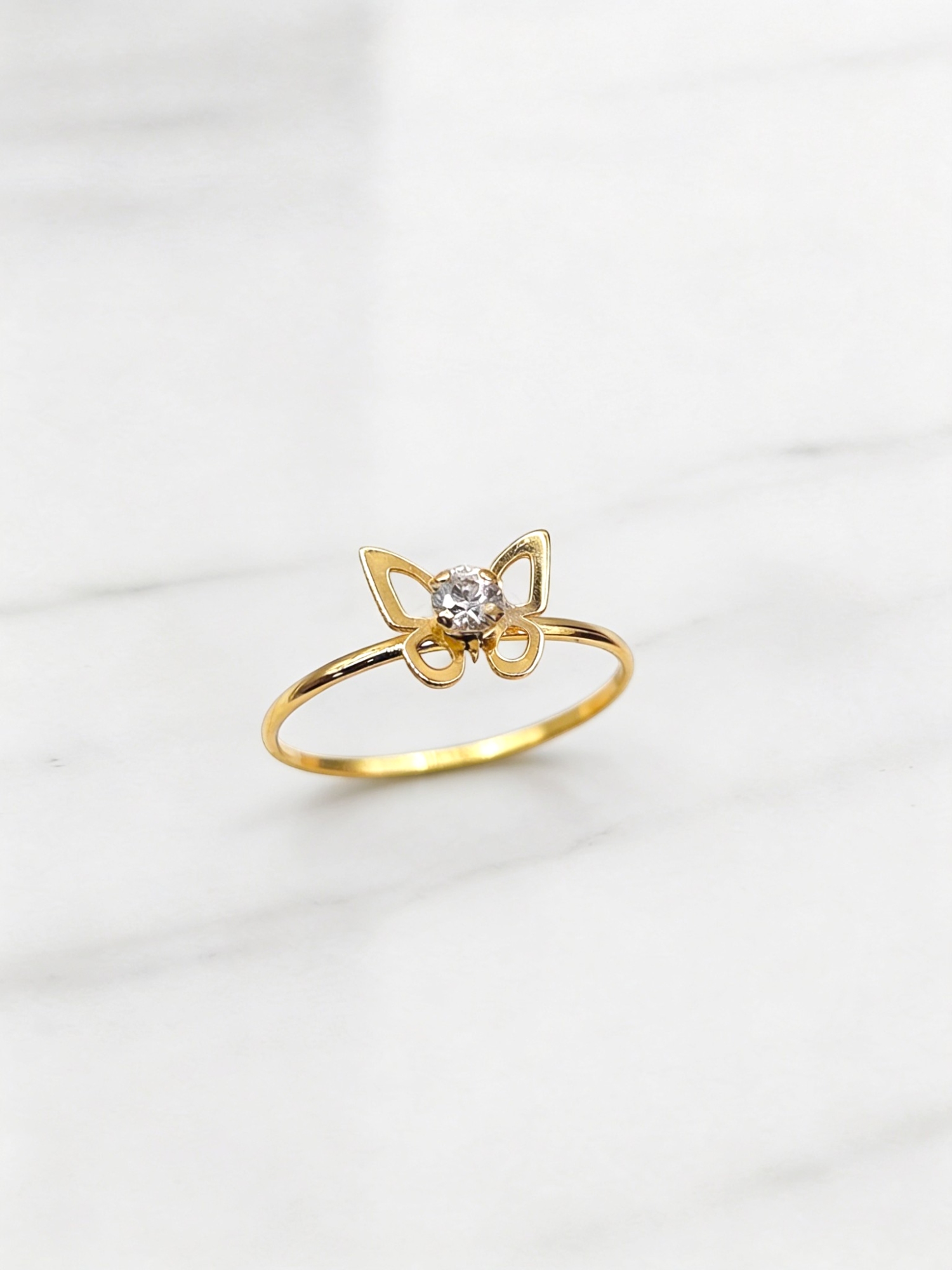 Anillo mariposa circón Oro 18k 3