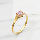 Anillo chatón corazón rosa de Francia Oro 18k - Miniatura 1