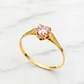 Anillo chatón corazón rosa de Francia Oro 18k - Miniatura 3