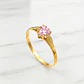 Anillo chatón corazón rosa de Francia Oro 18k - Miniatura 5