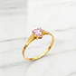 Anillo chatón corazón rosa de Francia Oro 18k - Miniatura 6