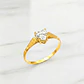 Anillo chatón corazón circon Oro 18k - Miniatura 3