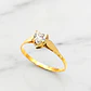 Anillo chatón corazón circon Oro 18k - Miniatura 2
