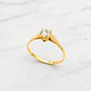 Anillo chatón corazón circon Oro 18k - Miniatura 4