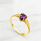 Anillo chatón corazón amatista Oro 18k - Miniatura 1