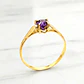 Anillo chatón corazón amatista Oro 18k - Miniatura 2