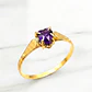 Anillo chatón corazón amatista Oro 18k - Miniatura 4