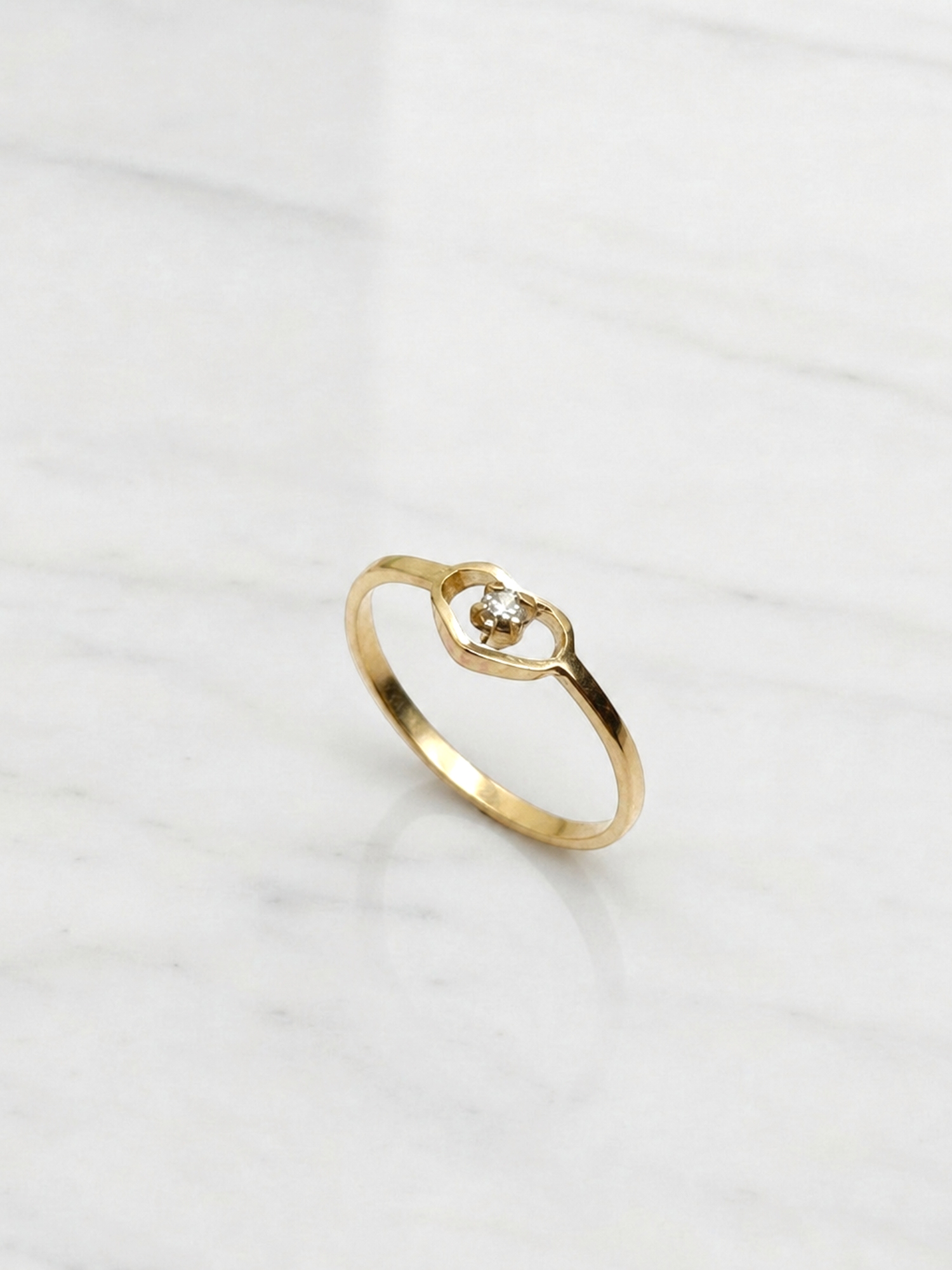Anillo corazón circón oro 18k  4