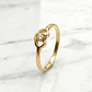Anillo corazón circón oro 18k  - Miniatura 2