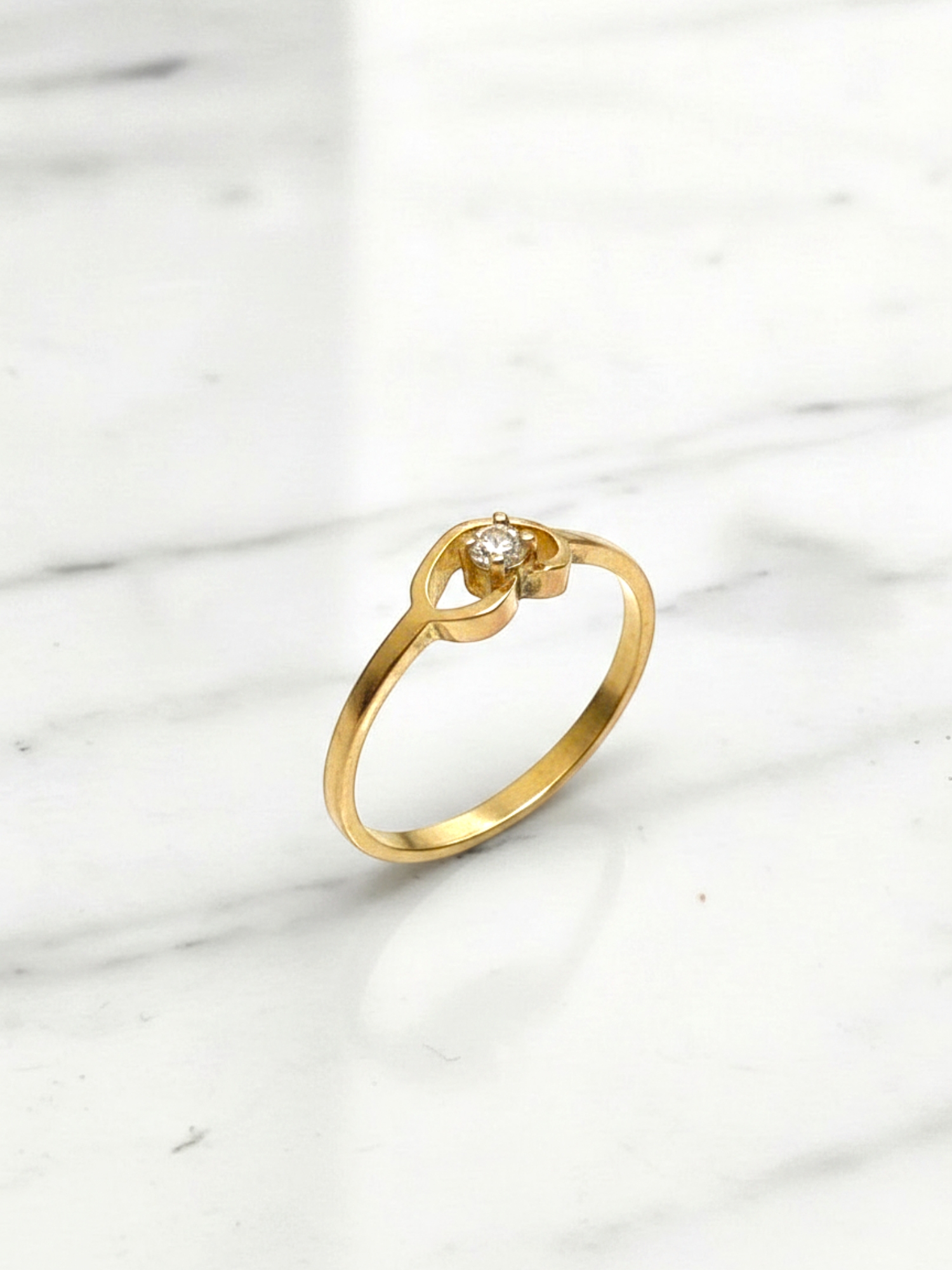 Anillo corazón circón oro 18k  1