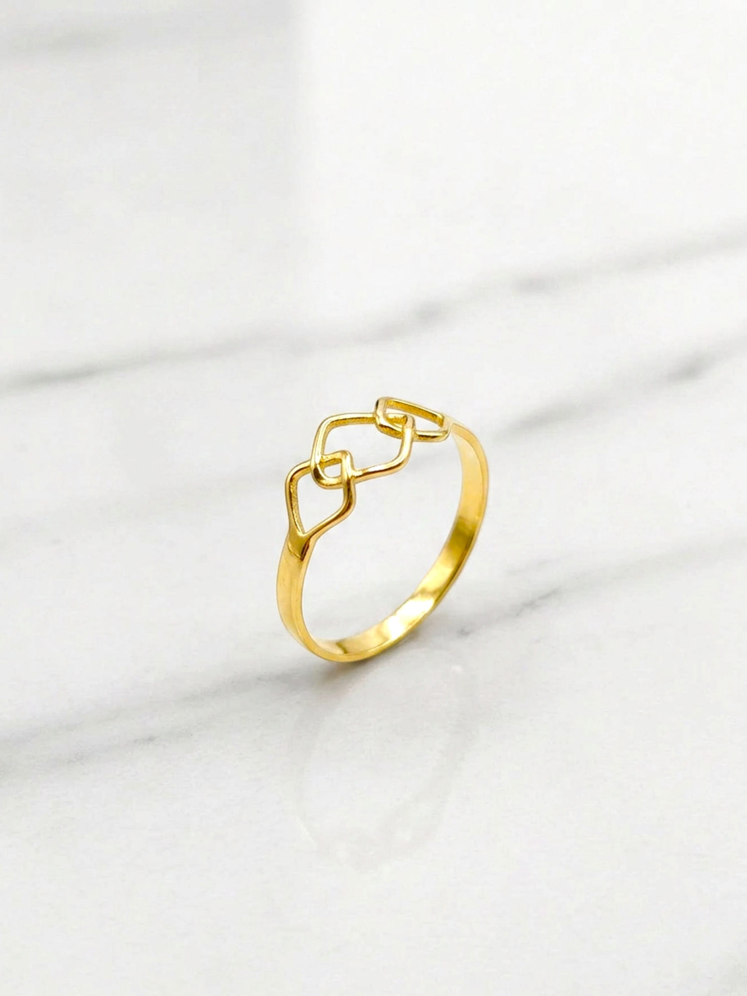 Anillo tres cuadros Oro 18k 1