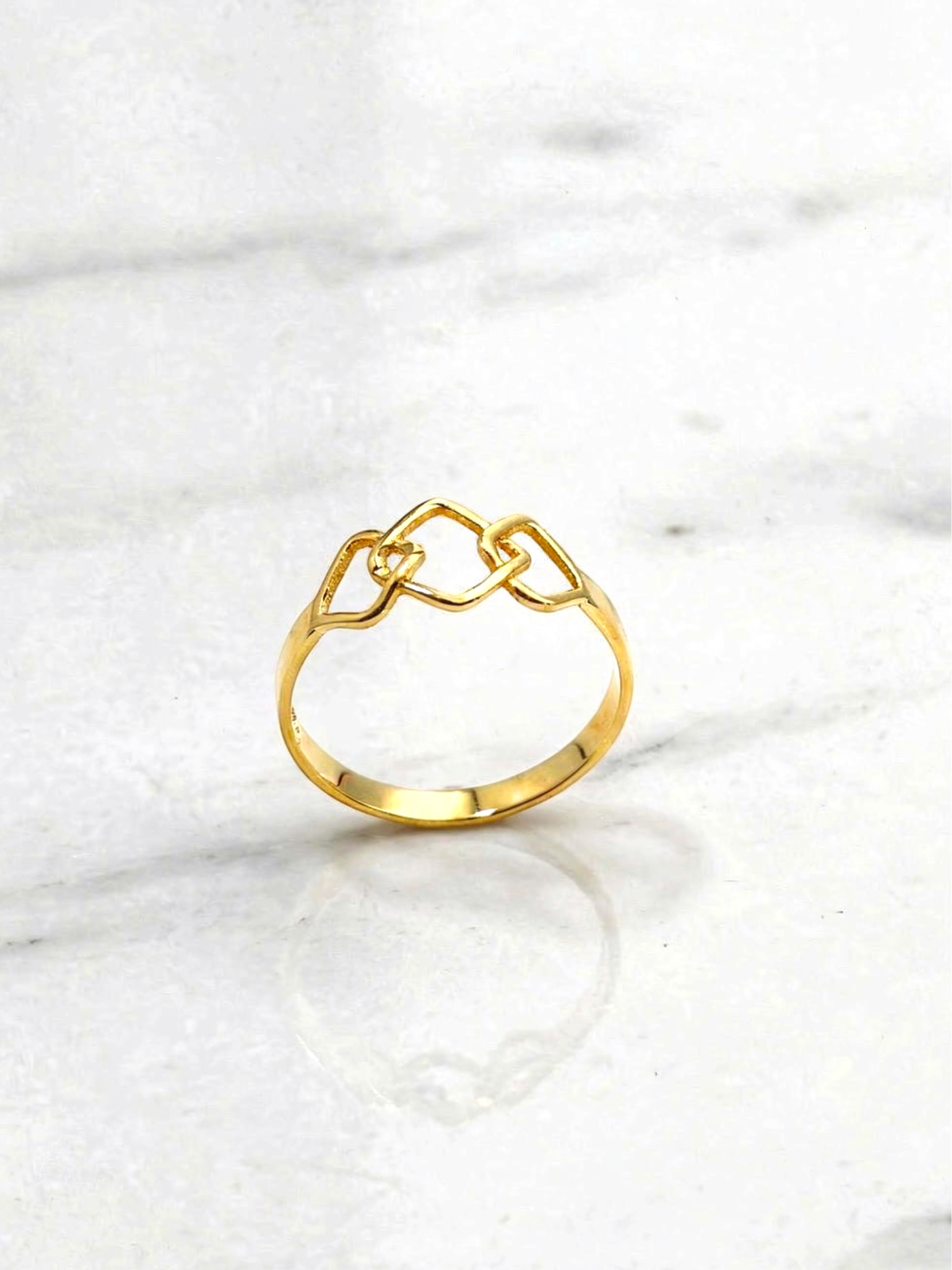 Anillo tres cuadros Oro 18k 2