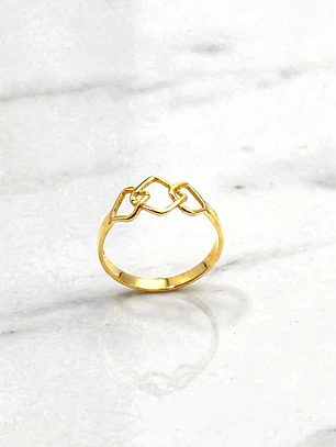 Anillo tres cuadros Oro 18k