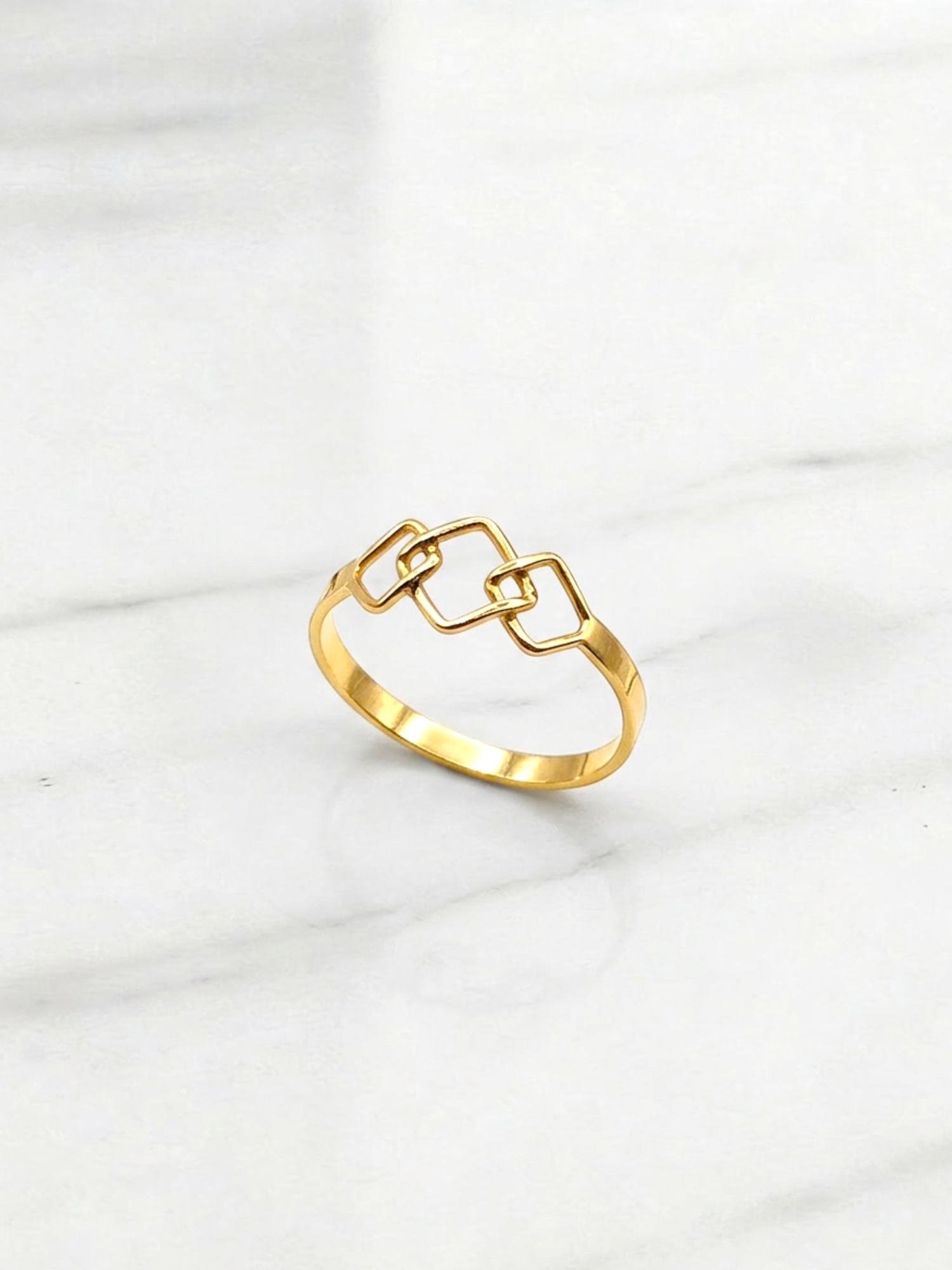 Anillo tres cuadros Oro 18k 3