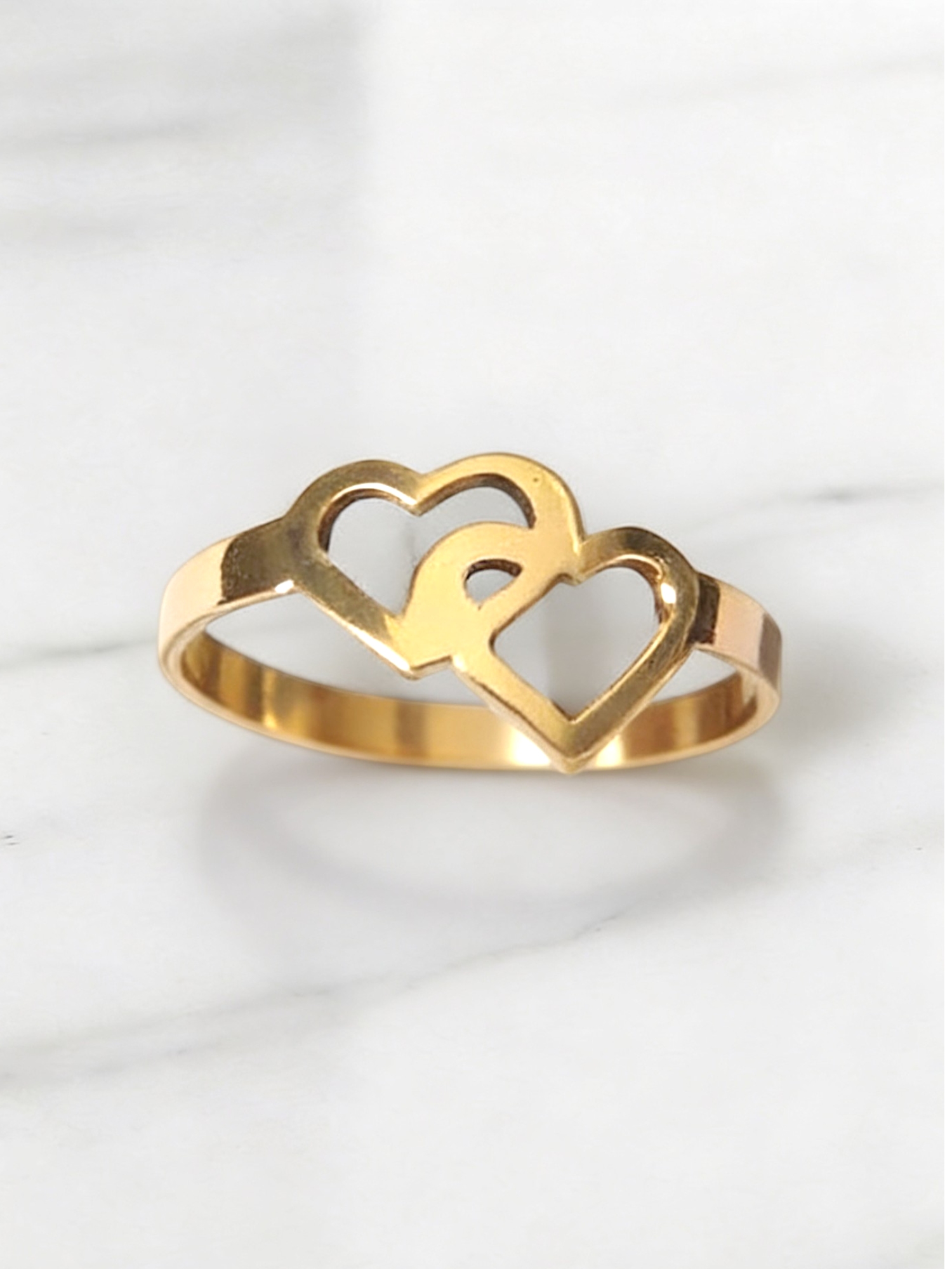 Anillo doble corazón Oro 18k 1
