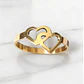 Anillo doble corazón Oro 18k - Miniatura 1
