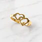 Anillo doble corazón Oro 18k - Miniatura 2