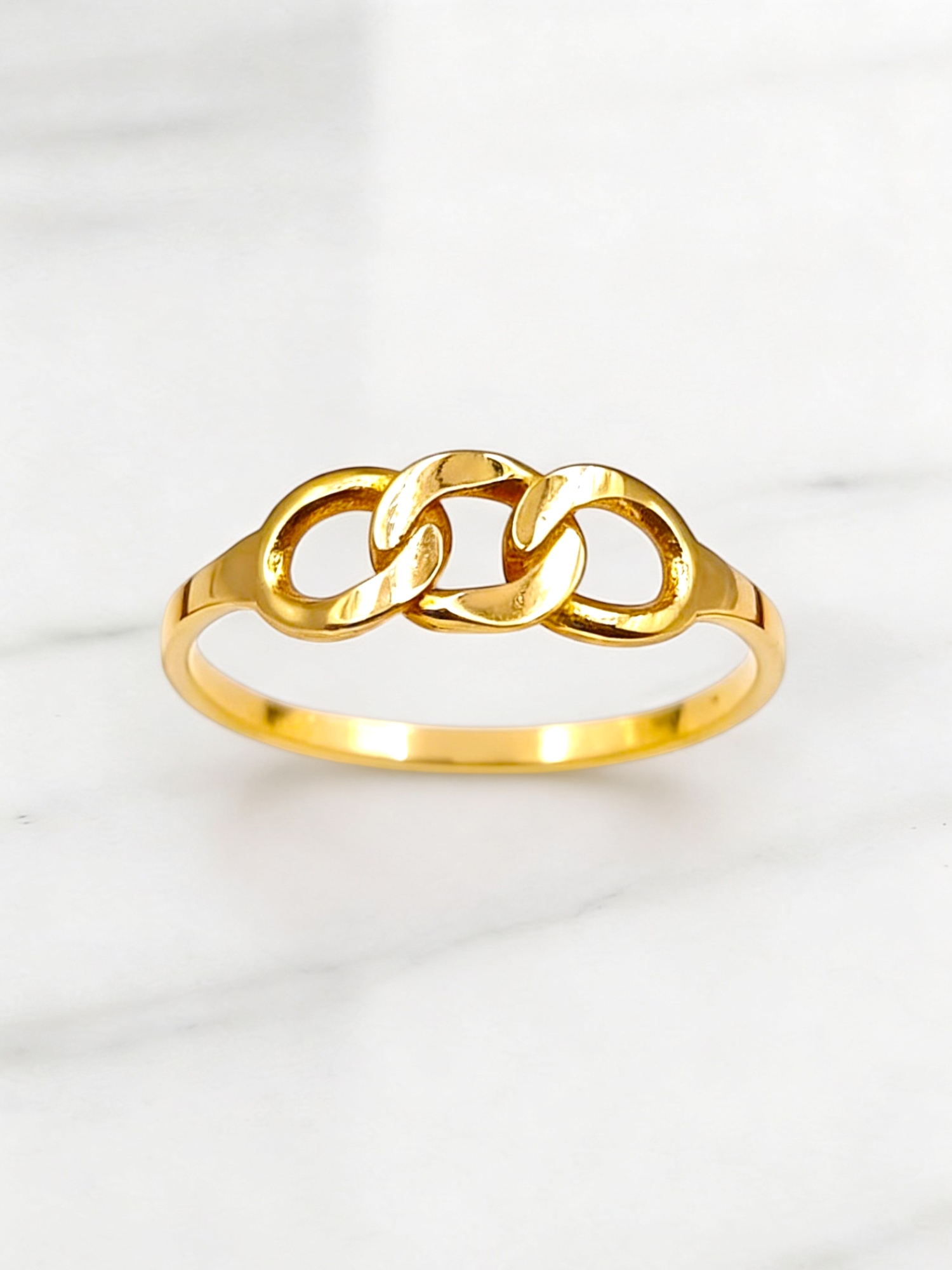 Anillo cadena Oro 18k  1