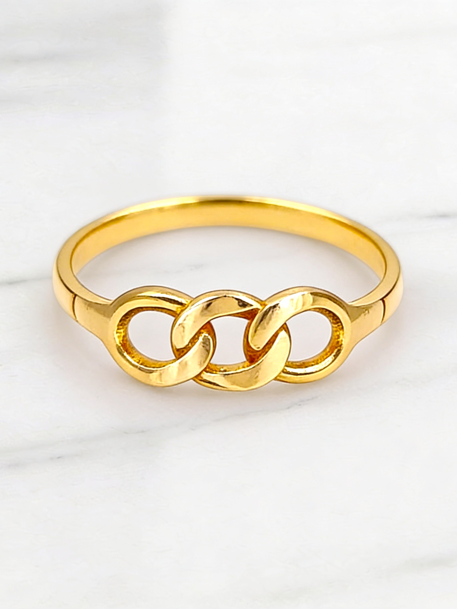 Anillo cadena Oro 18k  2