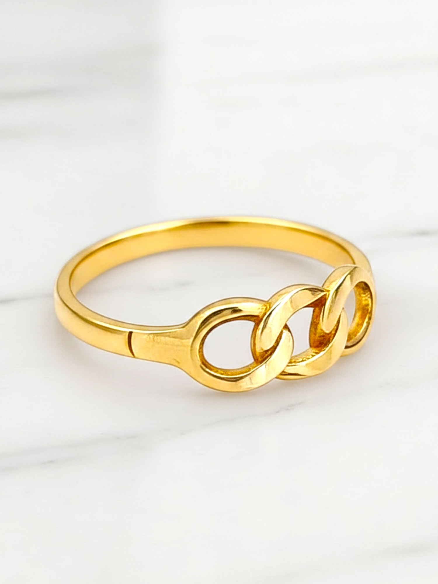 Anillo cadena Oro 18k  3