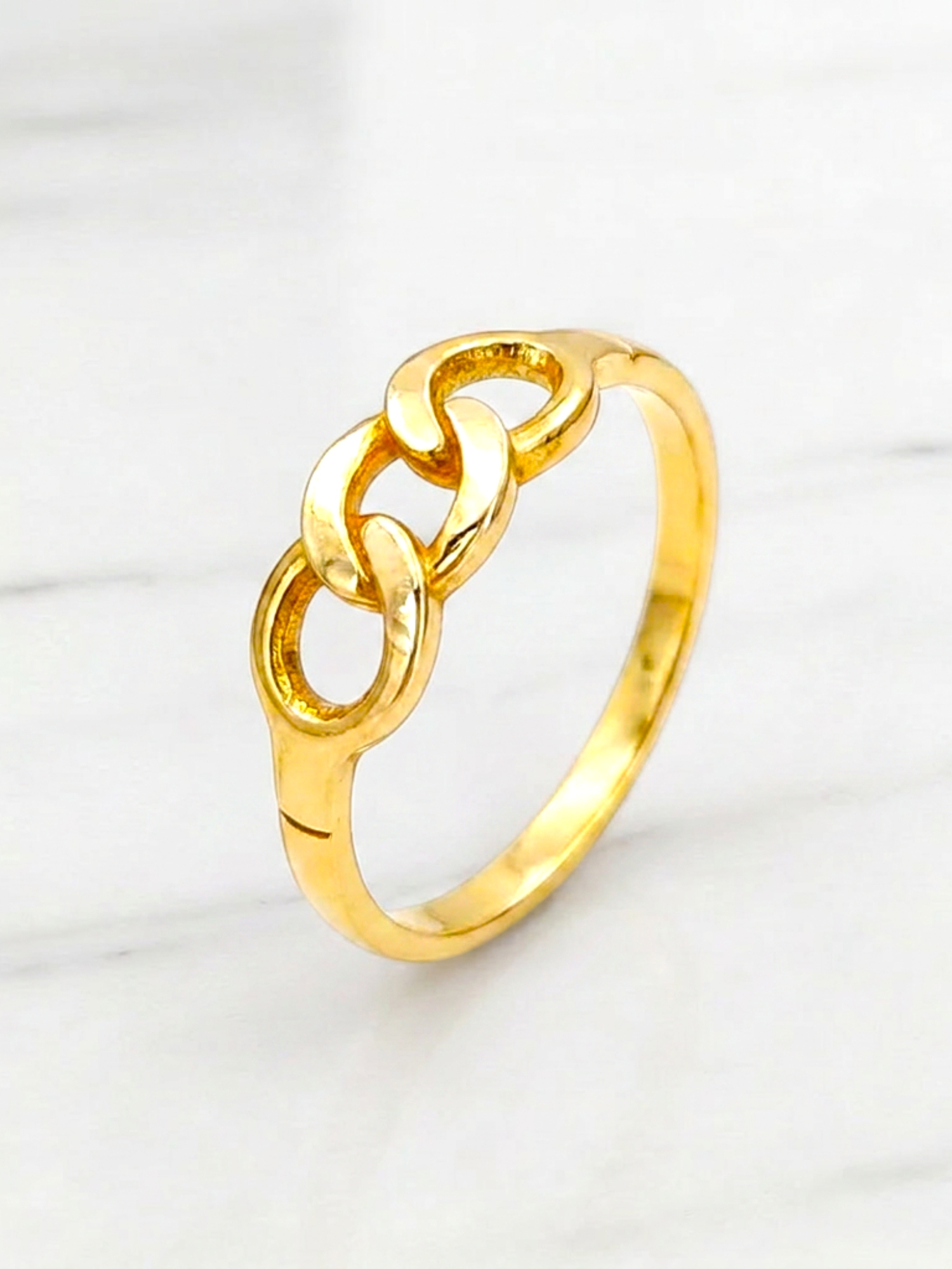 Anillo cadena Oro 18k  4