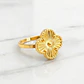 Anillo flor tallada Oro 18k - Miniatura 1