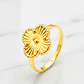 Anillo flor tallada Oro 18k - Miniatura 4