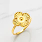 Anillo flor tallada Oro 18k - Miniatura 3