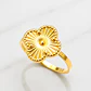 Anillo flor tallada Oro 18k - Miniatura 2