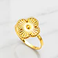 Anillo flor tallada Oro 18k - Miniatura 7