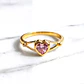 Anillo corazón rosa de francia Oro 18k - Miniatura 3